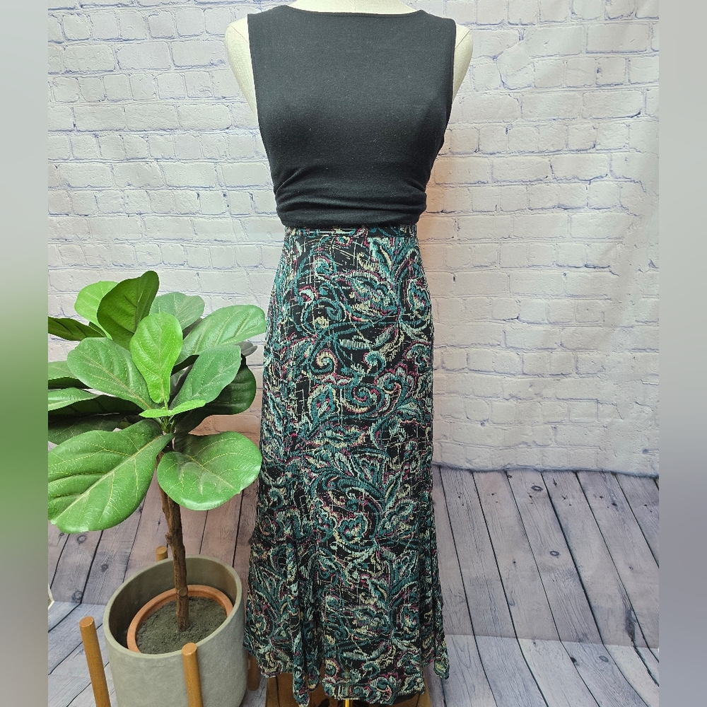 JM Collection Fit & Flare Midi Skirt - Size 12